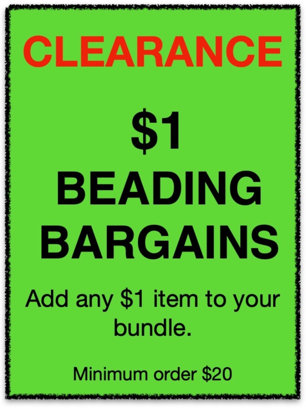 $1 CLEARANCE SECTION Beads and Findings